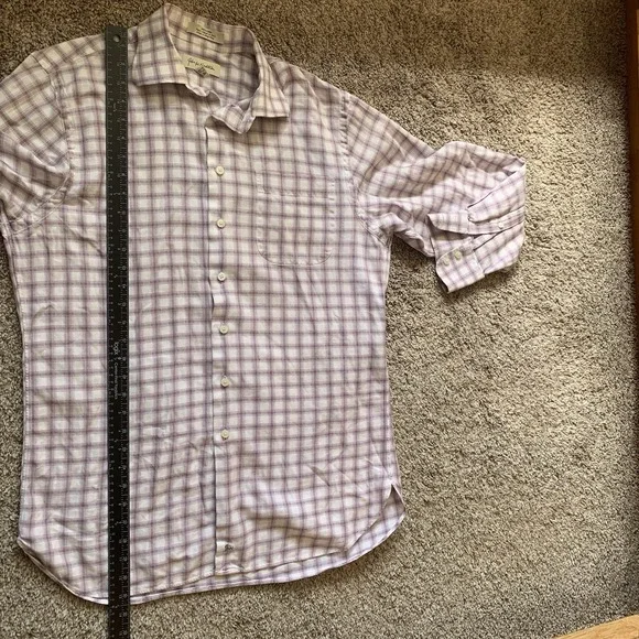 Vintage John W. Nordstrom Button Up Shirt Mens 15.5-34 Plaid Pink Black - Picture 7 of 14